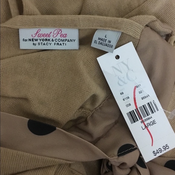 NWT NY&C sleeveless Sweater Career Blouse Large - Picture 5 of 5